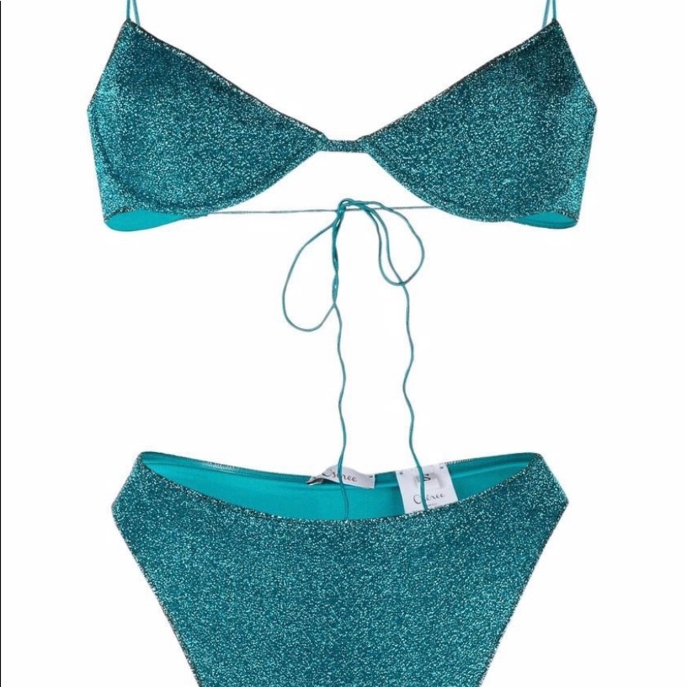 UNWORN Oséree blue sparkle bikini medium NWT - Picture 5 of 13